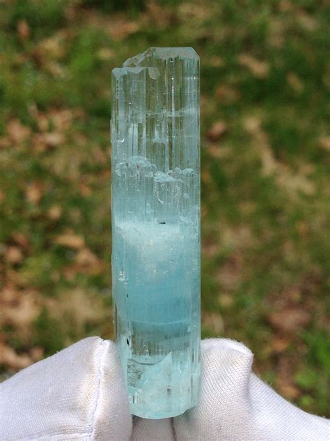 Large Aquamarine Crystal Dt W Fancy Stepped Parallel Growth Formations