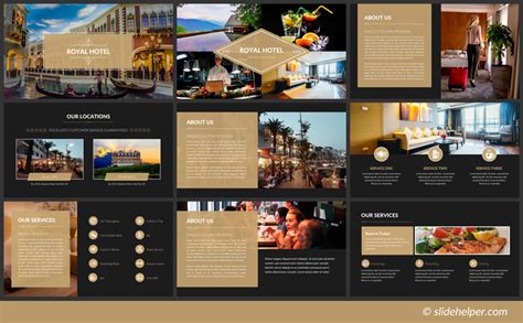 Luxury Hotel Powerpoint Template With Hotel Themed Icons And Ppt Slides
