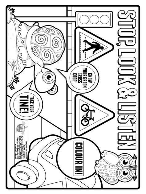 Safety Sign Coloring Pages