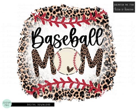 Baseball Mom Png Sublimation Design Download Baseball Mom Etsy