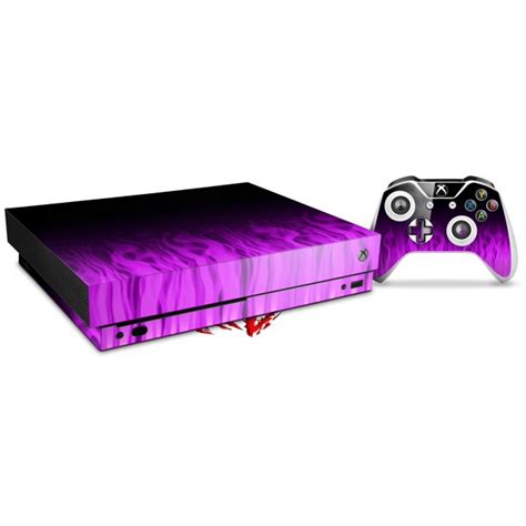 Skin Wrap For Xbox One X Console And Controller Fire Purple Walmart