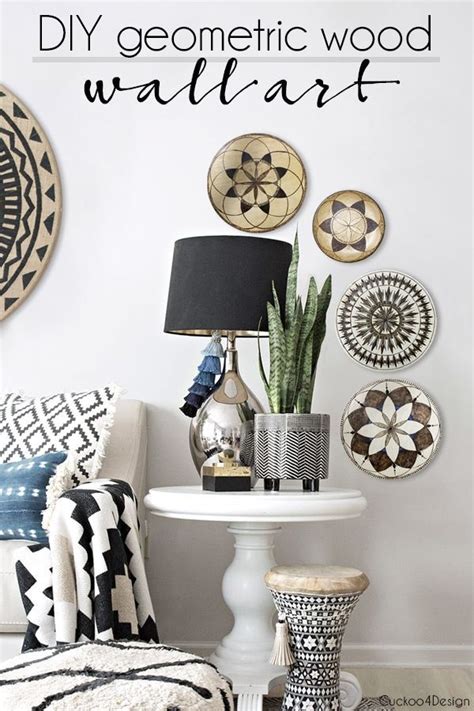 Get it as soon as thu, mar 25. DIY geometric wood wall art | Bohemian wall decor, Cheap wall decor, Diy wall art