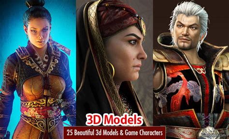 25 Beautiful 3d Models And 3d Game Characters For Your