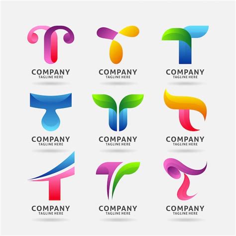 Premium Vector Collection Of Letter T Modern Logo Design