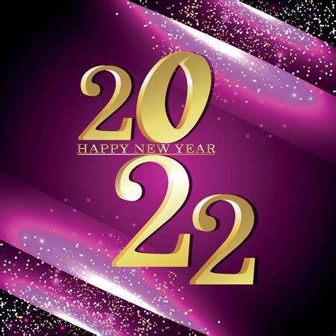 Happy new year 2022 creative text effect on purple background 2288634