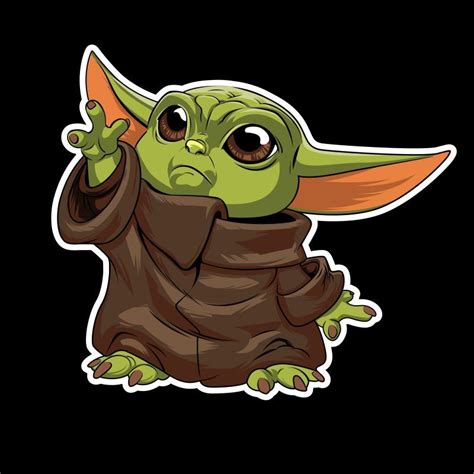 Baby Yoda Dibujo Kawaii Png The Baby Flies In Its Cradle Spends Time