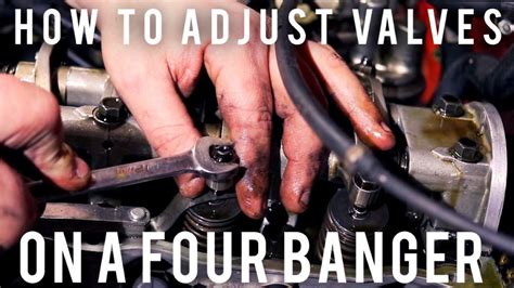 Valve Adjustment On A 4 Cylinder Engine Youtube