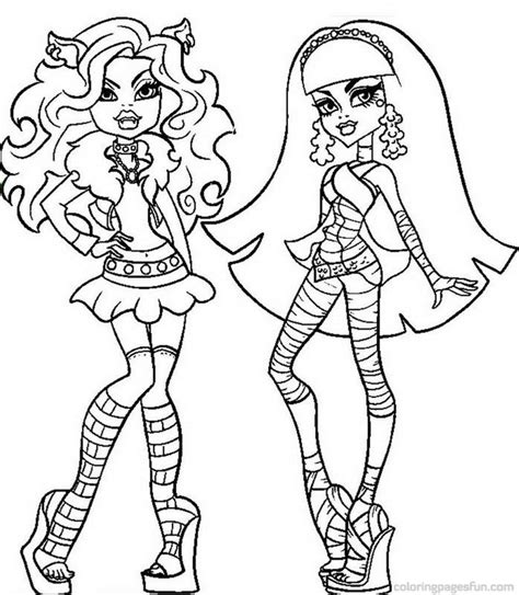 All Monster High Dolls Coloring Pages Coloring Home