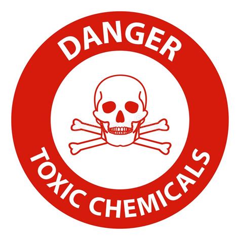 Danger Toxic Chemicals Symbol Sign On White Background Stock Vector