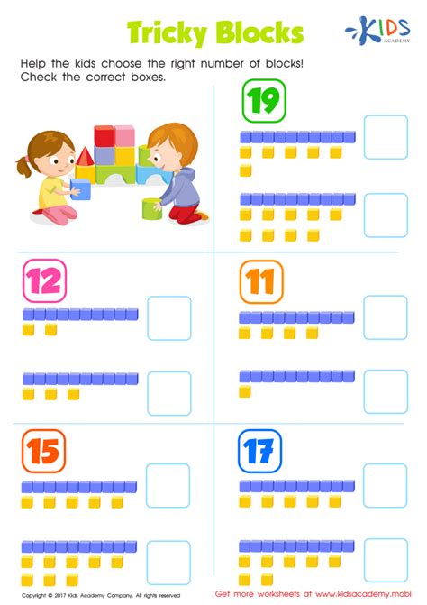 Normal Numbers 11–20 PDF Worksheets - Free PDF worksheets
