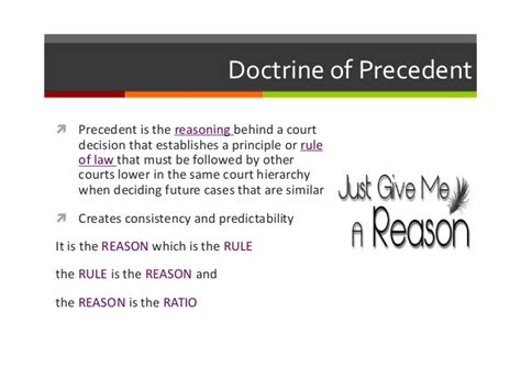 The Doctrine Of Precedent And The Rule Of Law