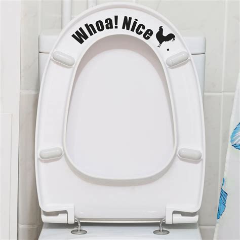 Buy Pieces Sticker Decals Funny Toilet Bathroom Seat Vinyl Stickers Funny Decal Black Praise