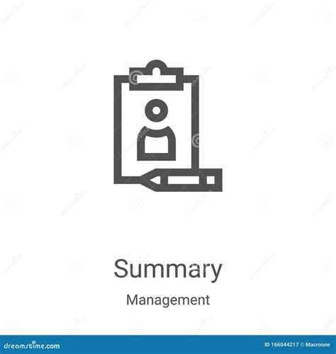 Summary Icon Vector From Management Collection Thin Line Summary