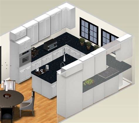 New classic raised panel 10 cabinets paired with a granite countertop in kashmir white. Image detail for -Small Kitchen Plans - U-Shaped Kitchen ...
