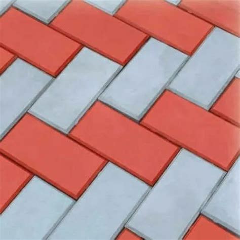 Grey Red Concrete Interlocking Paver Block Size X Mm Thickness Mm At Rs Square