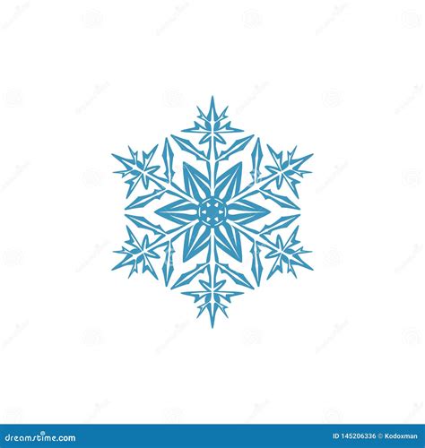 Modern Snowflakes Logo Symbol Icon Ornament Decorations Stock Vector