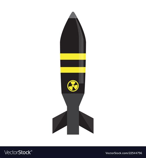 Isolated Nuclear Missile Icon Royalty Free Vector Image