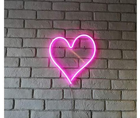 Britrio Led Neon Light Sign 134 X126 Heart Shape Neon Sign Wall