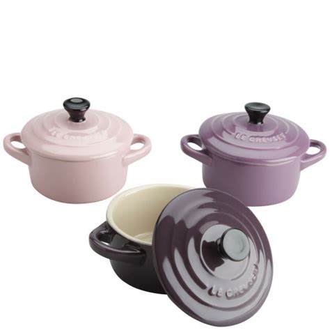 Has been added to your cart. Le Creuset Set of 3 Mini Casserole Dishes - Glamour Pink ...