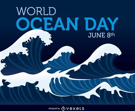 Ebook oceanos por frances a. Pôster Do Dia Mundial Do Oceano - Baixar Vector