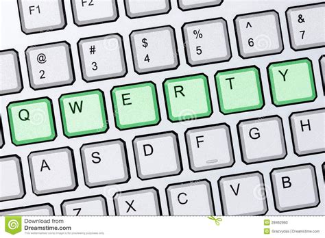 After the typewriter became widely regularly we depict an image of a qwerty keyboard on a too small touchscreen and and call it a. Qwerty Keyboard Stock Photo - Image: 28462960