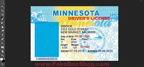 Minnesota Drivers License Template In Psd Format Fakedocshop