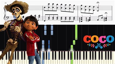 Disneys Coco Remember Me Lullaby Piano Tutorial Sheets Youtube