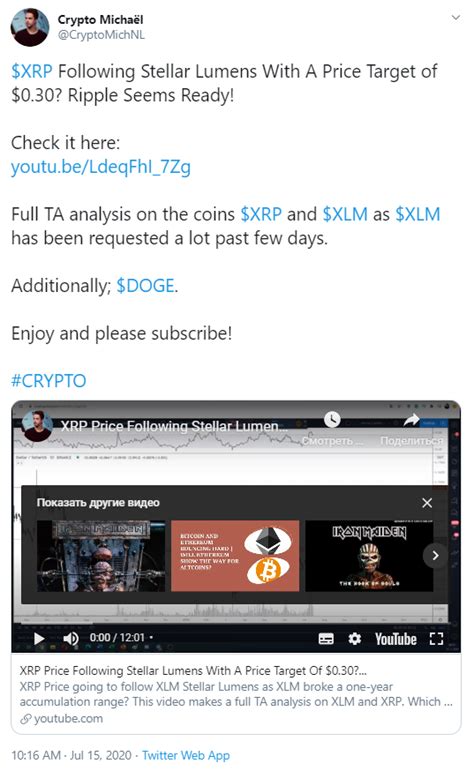 The xrp price has hit $1 again in today's edition, whereas other markets show far less bullish momentum. XLM Likely to Rise Higher After Consolidation While XRP ...