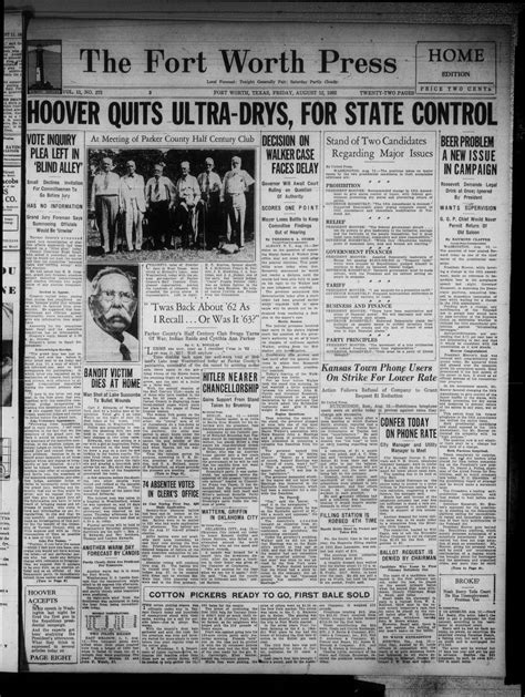 The Fort Worth Press (Fort Worth, Tex.), Vol. 11, No. 272, Ed. 1 Friday