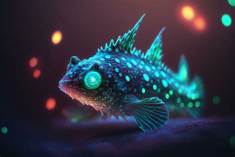 Glowing Deep Sea Fish A Mesmerizing Bioluminescent Wonder Ai Generated