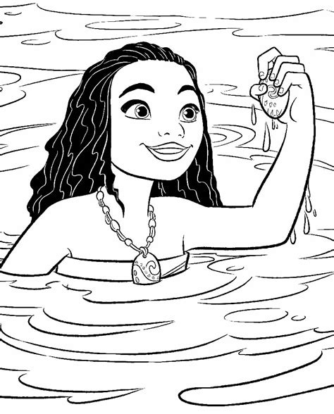 Coloriage Vaiana Moana Waialiki Disney Dessin Desenho Moana Desenhos