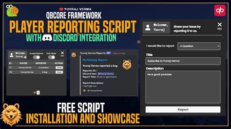 Qbcore Framework Report Script Discord Webhook And Admin Interface