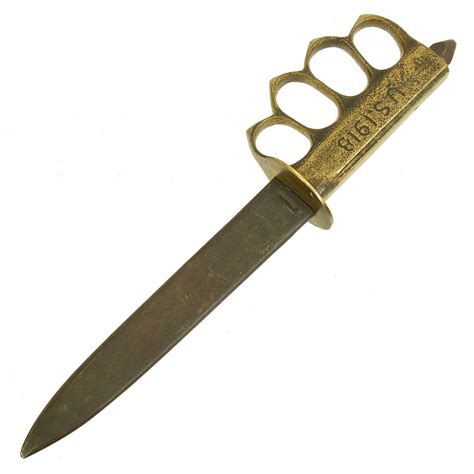 Original Us Wwi Model 1918 Mark I Trench Knife By Au Lion With Steel
