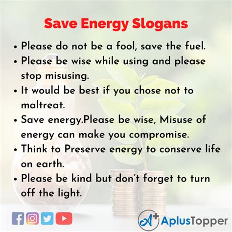 Save Energy Slogans Unique And Catchy Save Energy Slogans In English