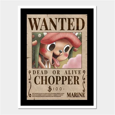 Chopper By Andriyes Poster Stickers Chopper One Piece Bounties