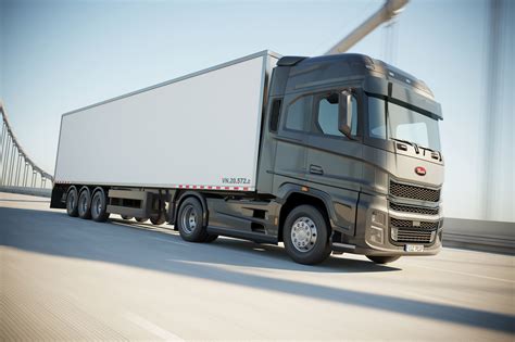 Semi truck with white trailer 3D | CGTrader