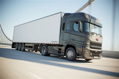 Semi Truck With White Trailer 3d Cgtrader