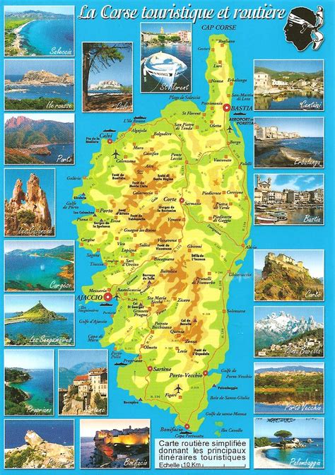 My Postcard Page France Corsica Map
