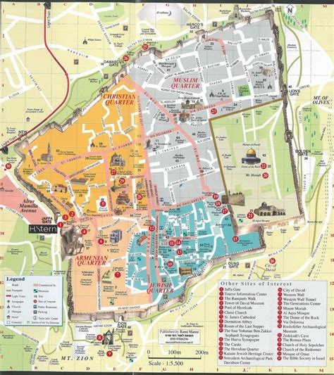Tourist Map Of Jerusalem Israel Best Tourist Places In The World