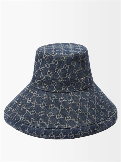 Blue Wide Brim GG Supreme Denim Bucket Hat Gucci MATCHESFASHION UK