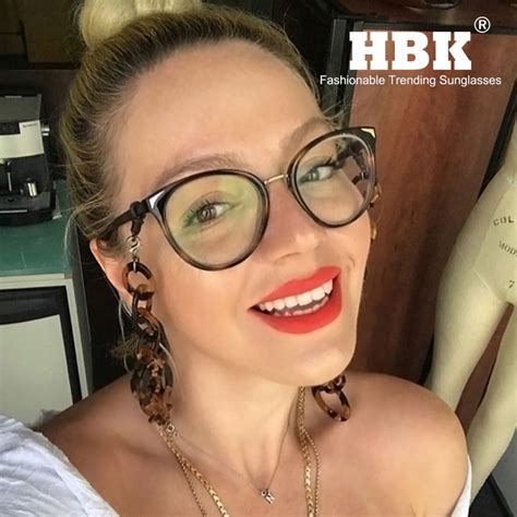 Hbk Luxury Cat Eye Glasses Frames Men Women Trending Styles Ladies