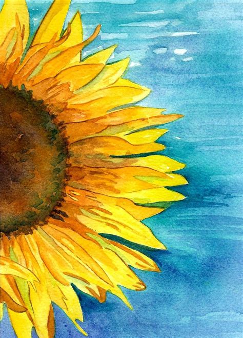 Sunflower Watercolor Painting For Beginners Sunflower