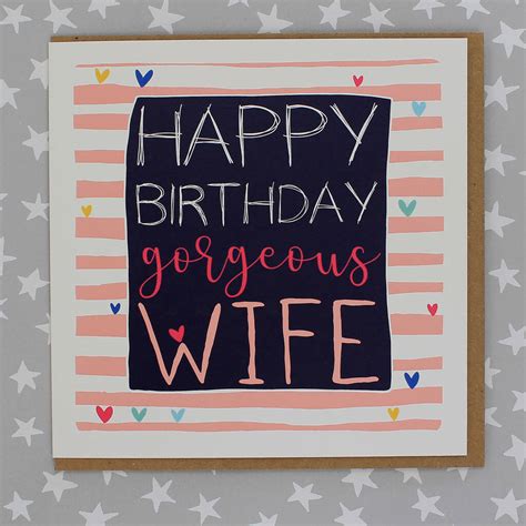 Happy Birthday Wife Card By Molly Mae