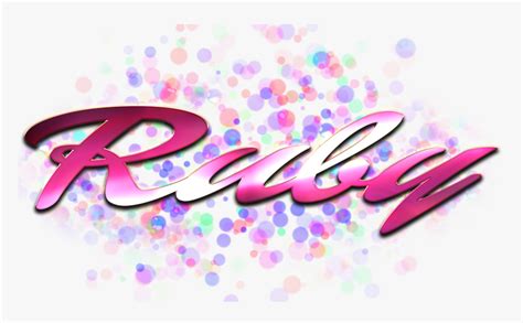 Ruby Name Logo Bokeh Png Transparent Png Kindpng