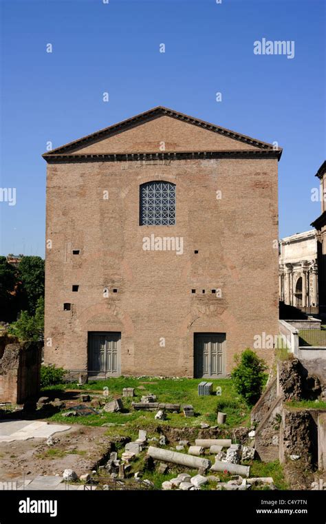 Italy Rome Roman Forum Curia Julia Building Ancient Roman Senate