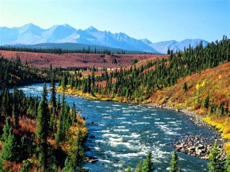 Landscapes Nature Scenic Rivers Yukon Wallpapers Hd Desktop And