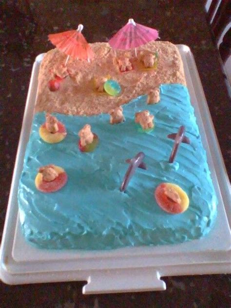 Teddy Graham Beach Cake Just Did One For Paiges Birthday Ocean