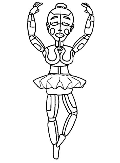 Ballora Sketch Coloring Page Free Printable Coloring Pages For Kids
