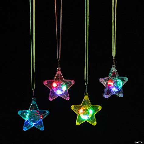 Light Up Star Necklaces 12 Pc