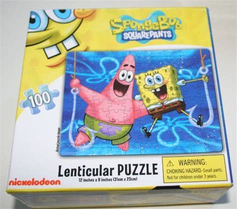 Spongebob Squarepant 100 Piece Lenticular Puzzle Spongebob And Patrick
